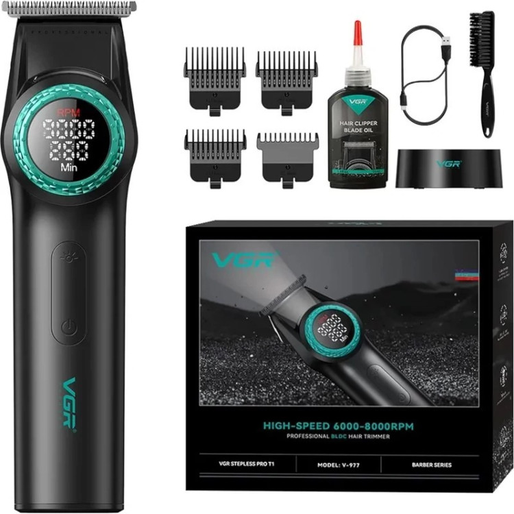 ماشین اصلاح موی سر و صورت وی جی ار مدل V-977 رنگ رندوم