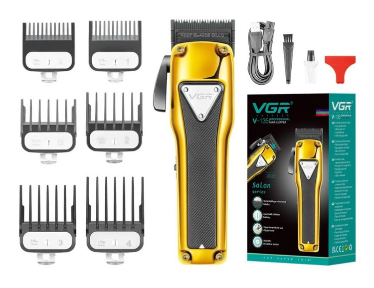 ماشین اصلاح موی سر و صورت وی جی ار مدل V-135 رنگ رندوم