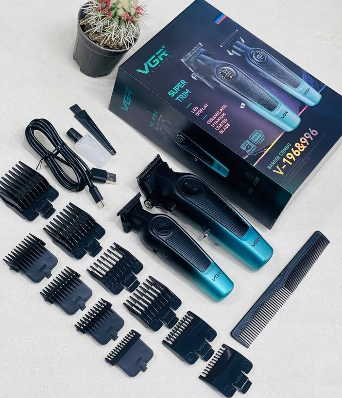 ست ماشین اصلاح وی جی آر مدل V-196 و V-996 (رنگ رندوم)
